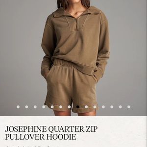 Rowan Hoodie Sweatshirt and Shorts Set Small in Harvest